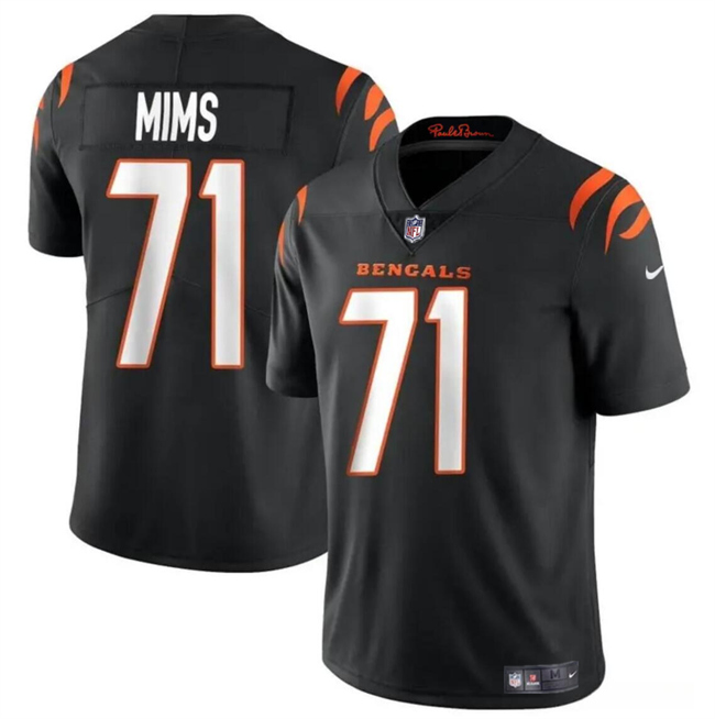 Men's Cincinnati Bengals #71 Amarius Mims Black 2024 Draft Vapor Untouchable Limited Stitched Jersey